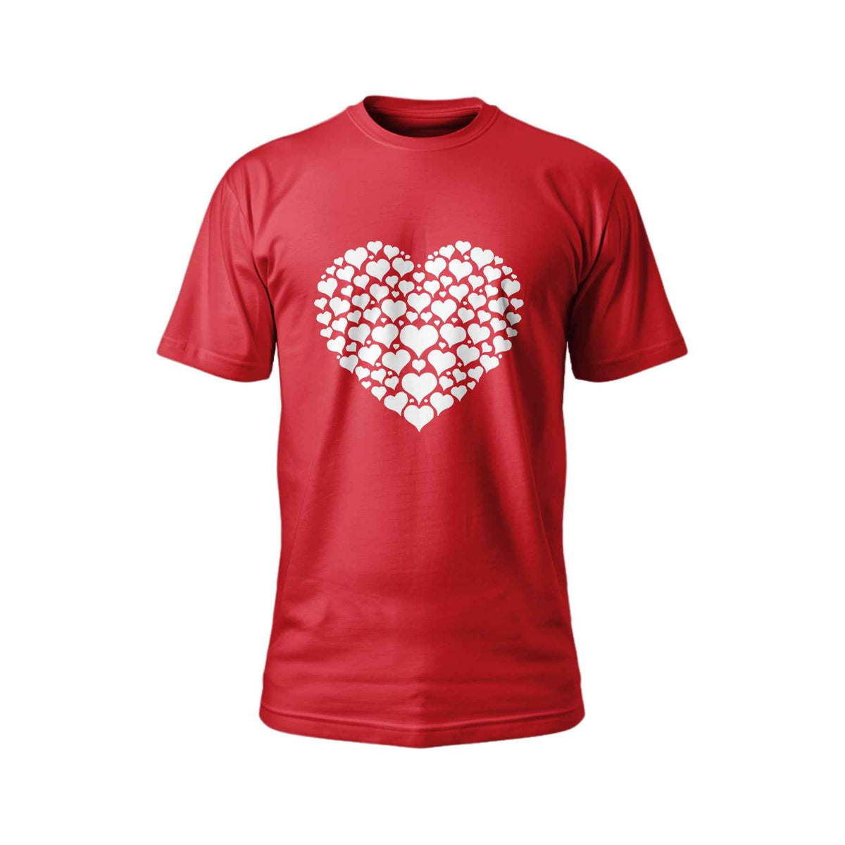 Black T-Shirt with Red Heart Design – Trendy & Stylish Tee