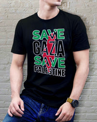 Save Gaza Save Palestine Graphic Tee Design | Comfortable Unisex Cotton T-Shirt - urban360