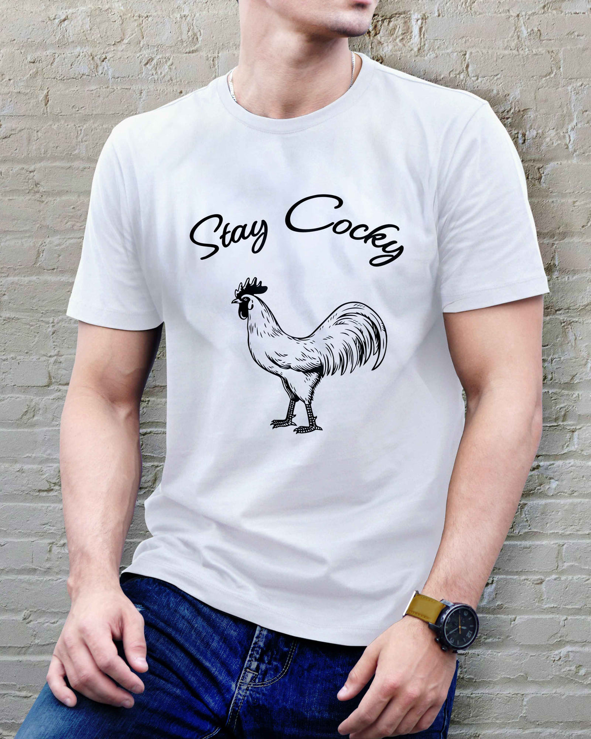 Stay Cocky T-Shirt | Funny Rooster Graphic Tee | Unisex Cotton T-Shirt - urban360