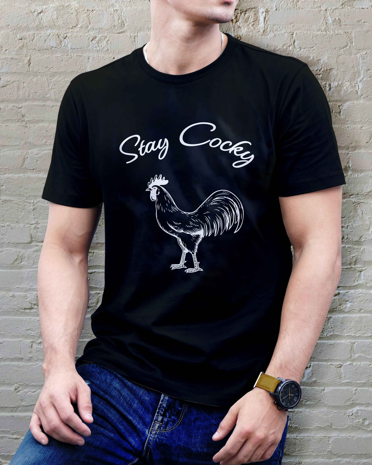 Stay Cocky T-Shirt | Funny Rooster Graphic Tee | Unisex Cotton T-Shirt - urban360