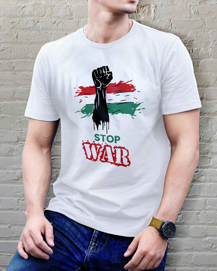 Stop War Graphic T-Shirt | Bold Activist Tee | Unisex Cotton T-Shirt - urban360