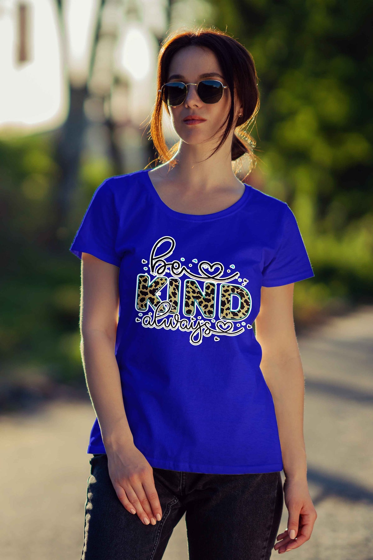 Stylish Trendy 'Be Kind Always' Leopard Print T-Shirt: Fashion Meets Positivity! - Urban360