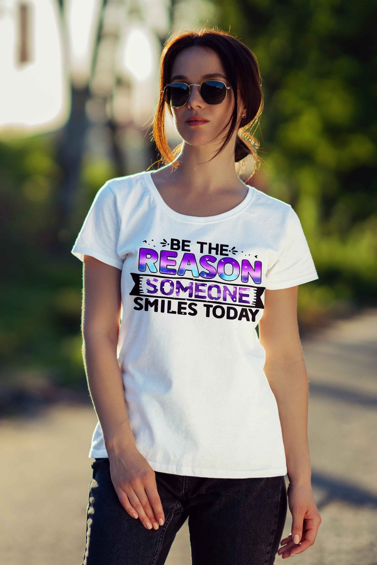 Inspirational T-Shirt Design: 'Be the Reason Someone Smiles Today - urban360