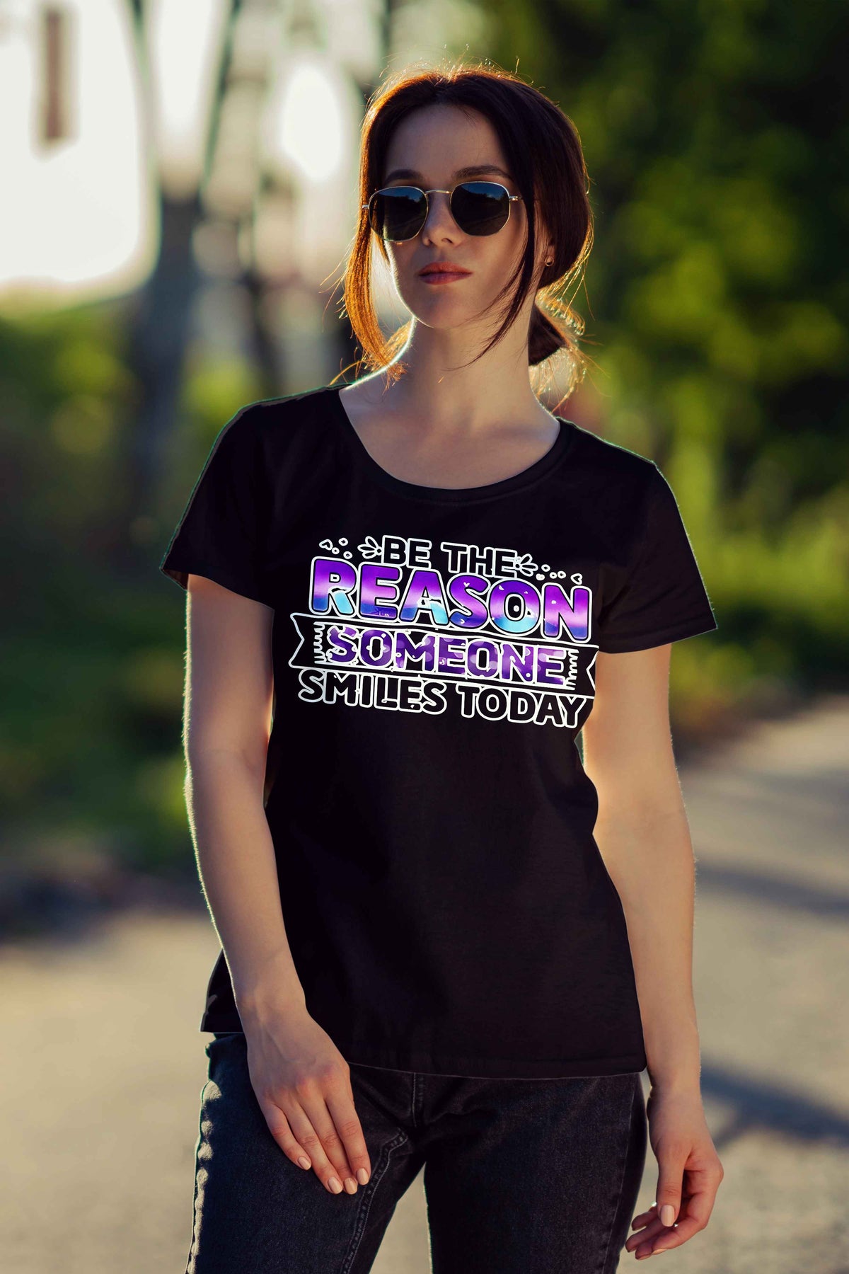 Inspirational T-Shirt Design: 'Be the Reason Someone Smiles Today - Urban360