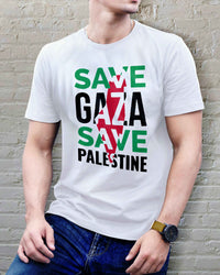 Save Gaza Save Palestine Graphic Tee Design | Comfortable Unisex Cotton T-Shirt - urban360