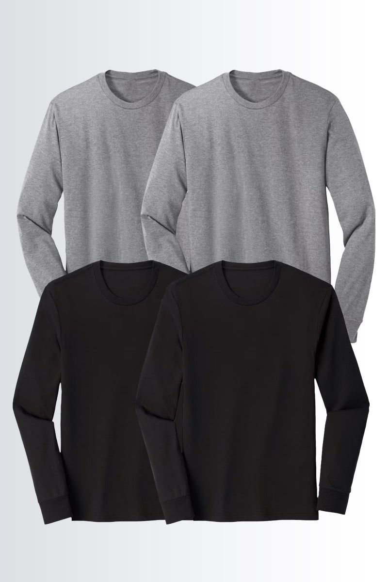 Thermal Long Sleeve (Charcoal, Sports Grey, Black & White) - Pack of 4