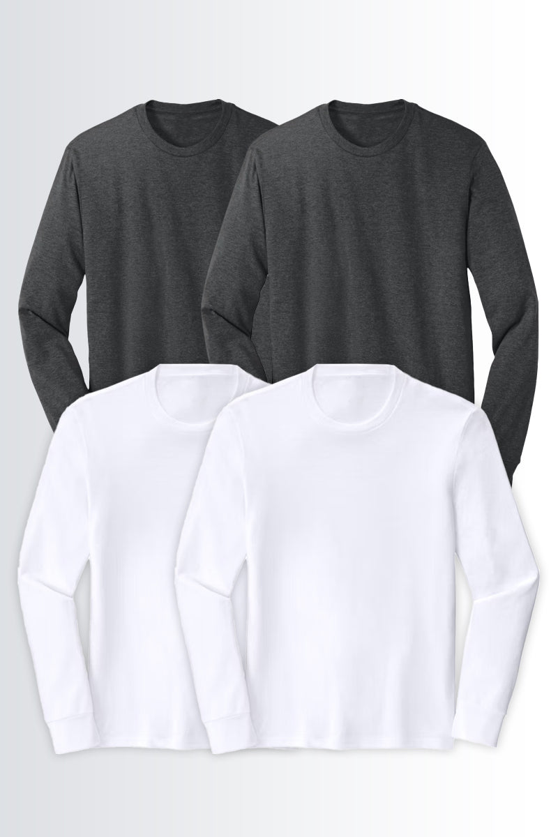 Thermal Long Sleeve (Charcoal, Sports Grey, Black & White) - Pack of 4