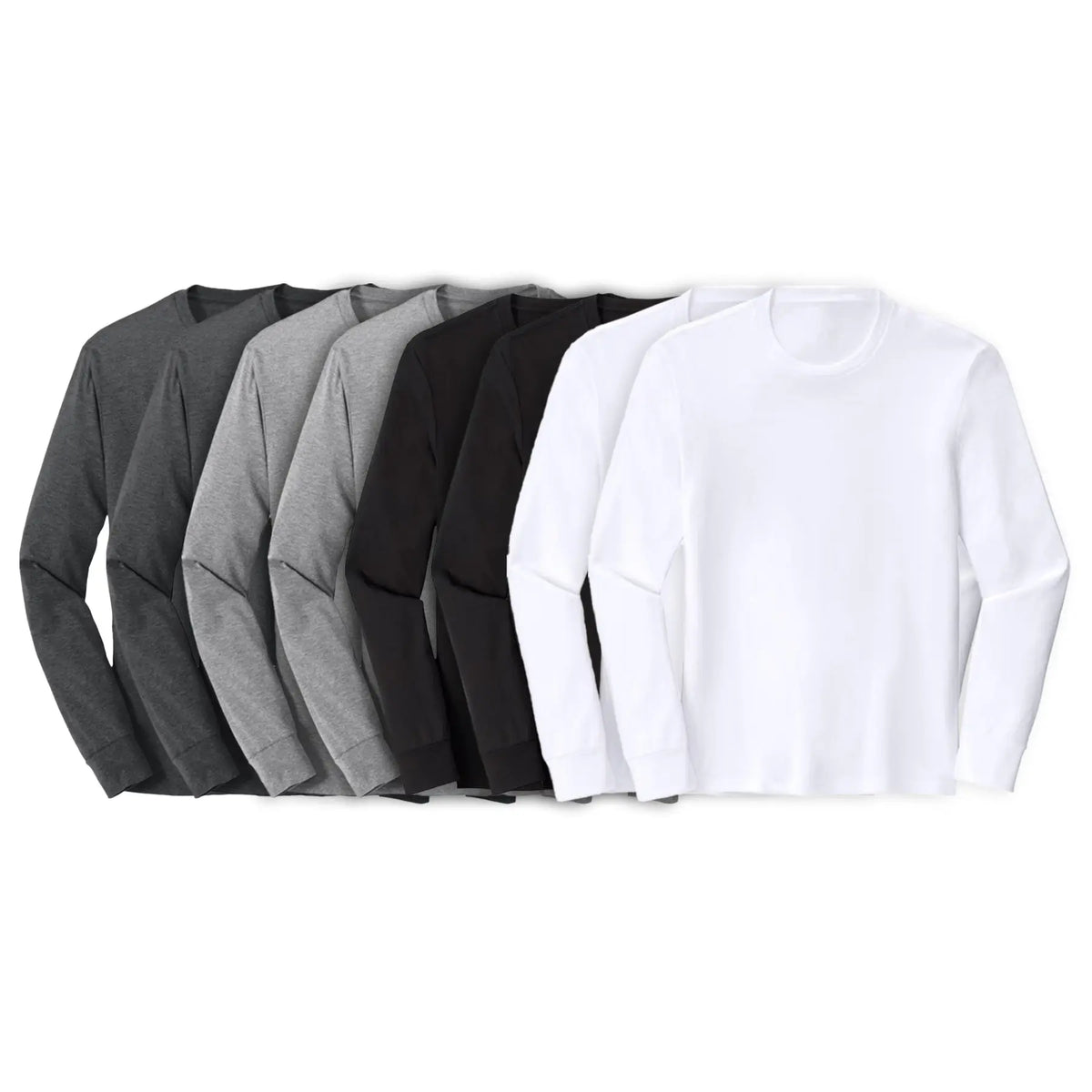 Thermal Long Sleeve (Charcoal, Sports Grey, Black & White) - Pack of 8